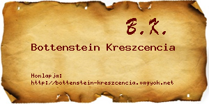 Bottenstein Kreszcencia névjegykártya