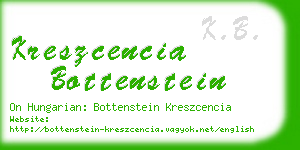 kreszcencia bottenstein business card